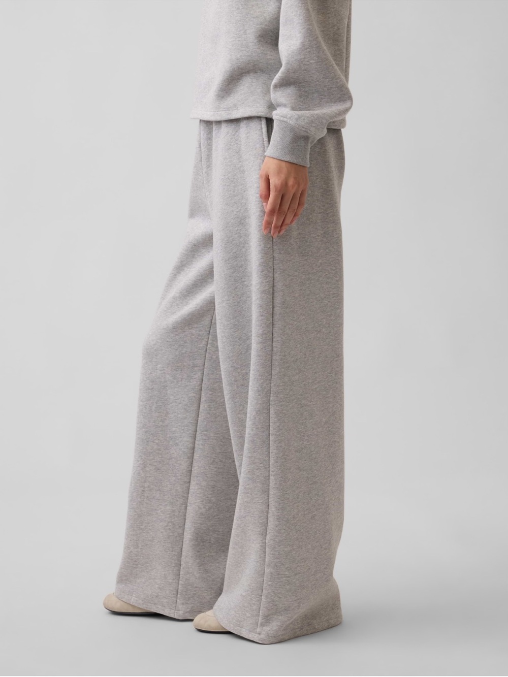 Gap VintageSoft Terry Barrel Sweatpants Heather Grey